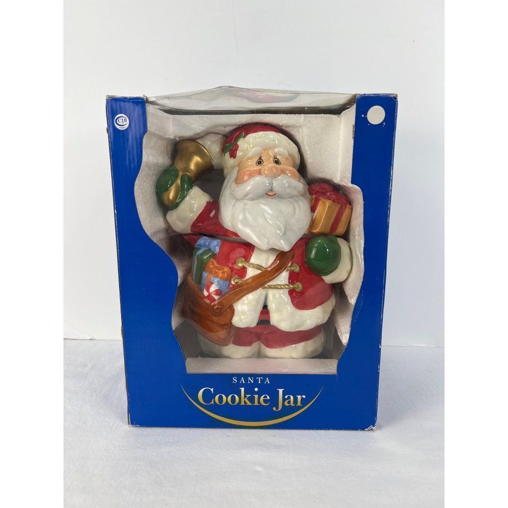 Santa Claus Holiday Cookie Jar 11.25" Distributed For Rite-Aid Rite Aid